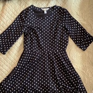 Knee length polka-dot dress